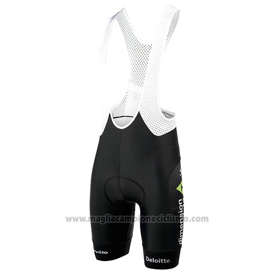 2017 Abbigliamento Ciclismo Dimension Data Verde e Nero Manica Corta e Salopette